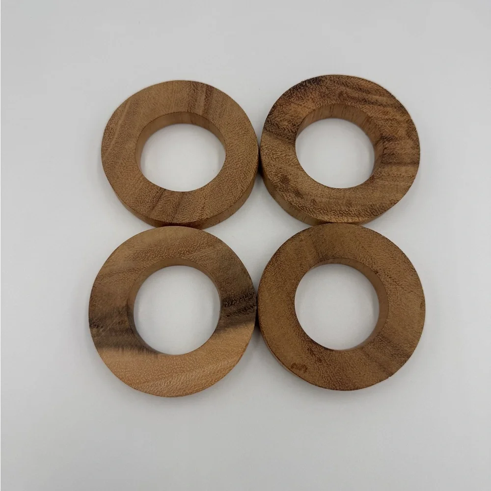 *Set of 4* West Elm Wood Slice Napkin Rings